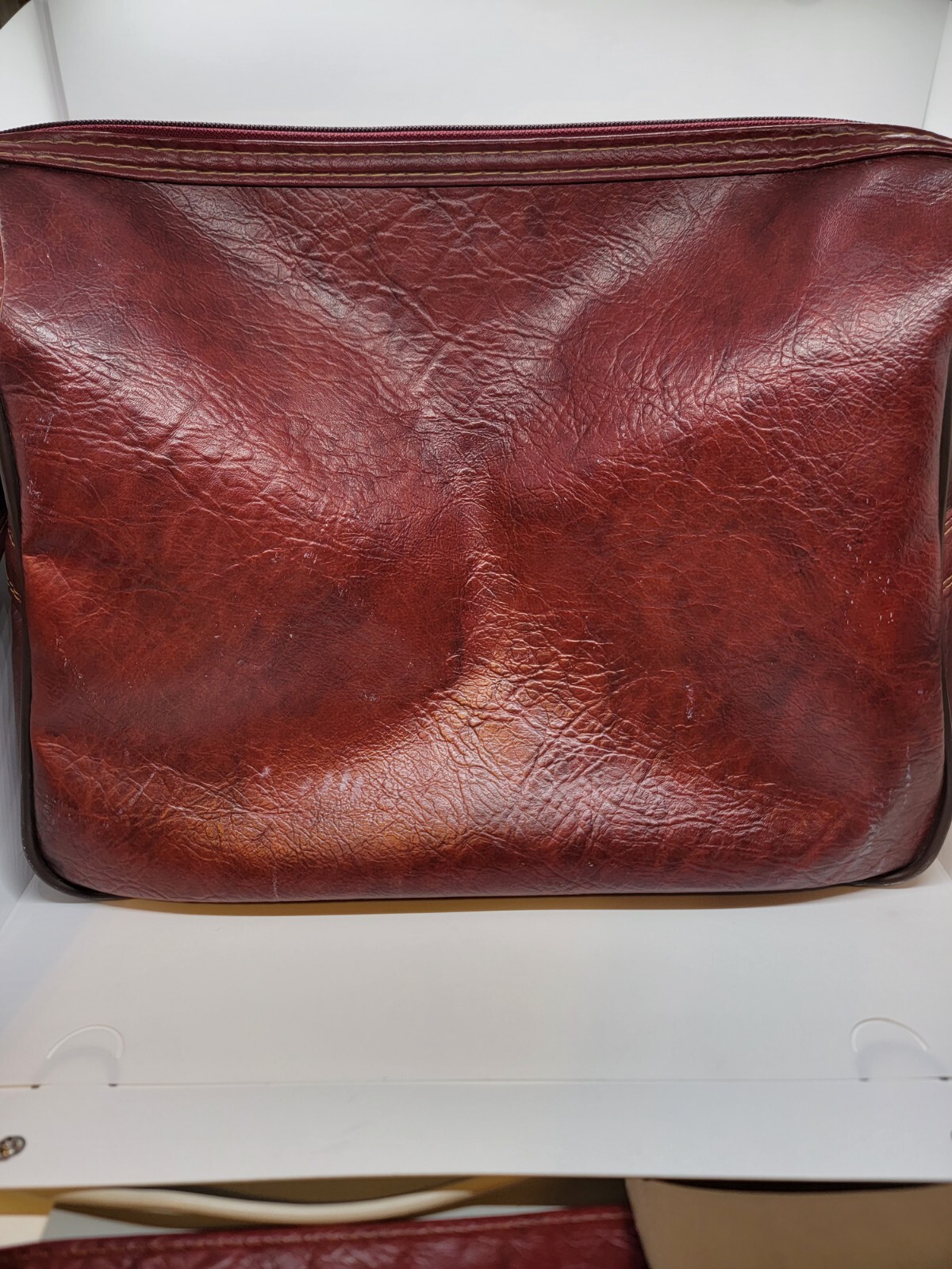 Vintage Samsonite Silhouette 2 Cognac Brown Crossbody Messenger Bag Carry On