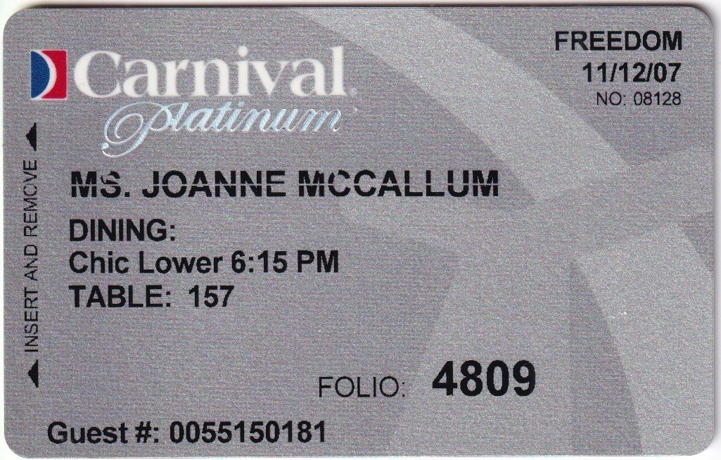Collectible Carnival Cruise Line Room Keys – choose ship (A to J) *Free Shipping