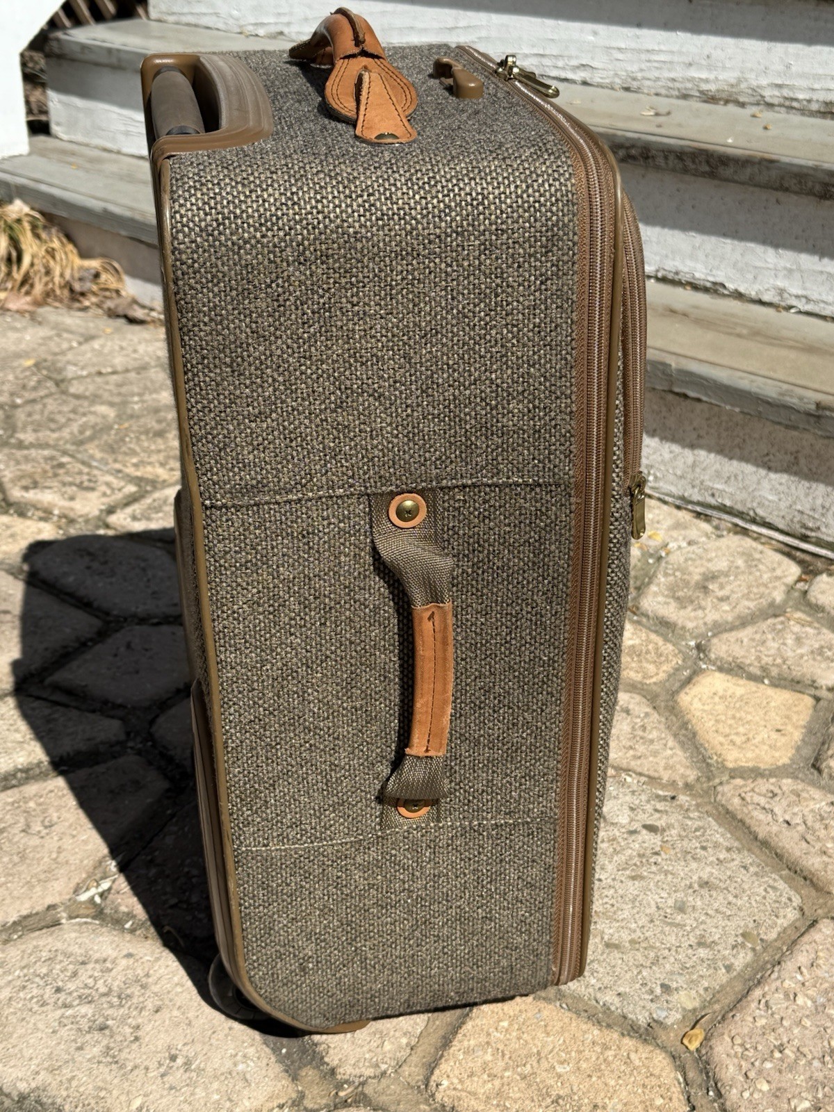 Vintage Hartmann Tweed&leather Accent Suitcase