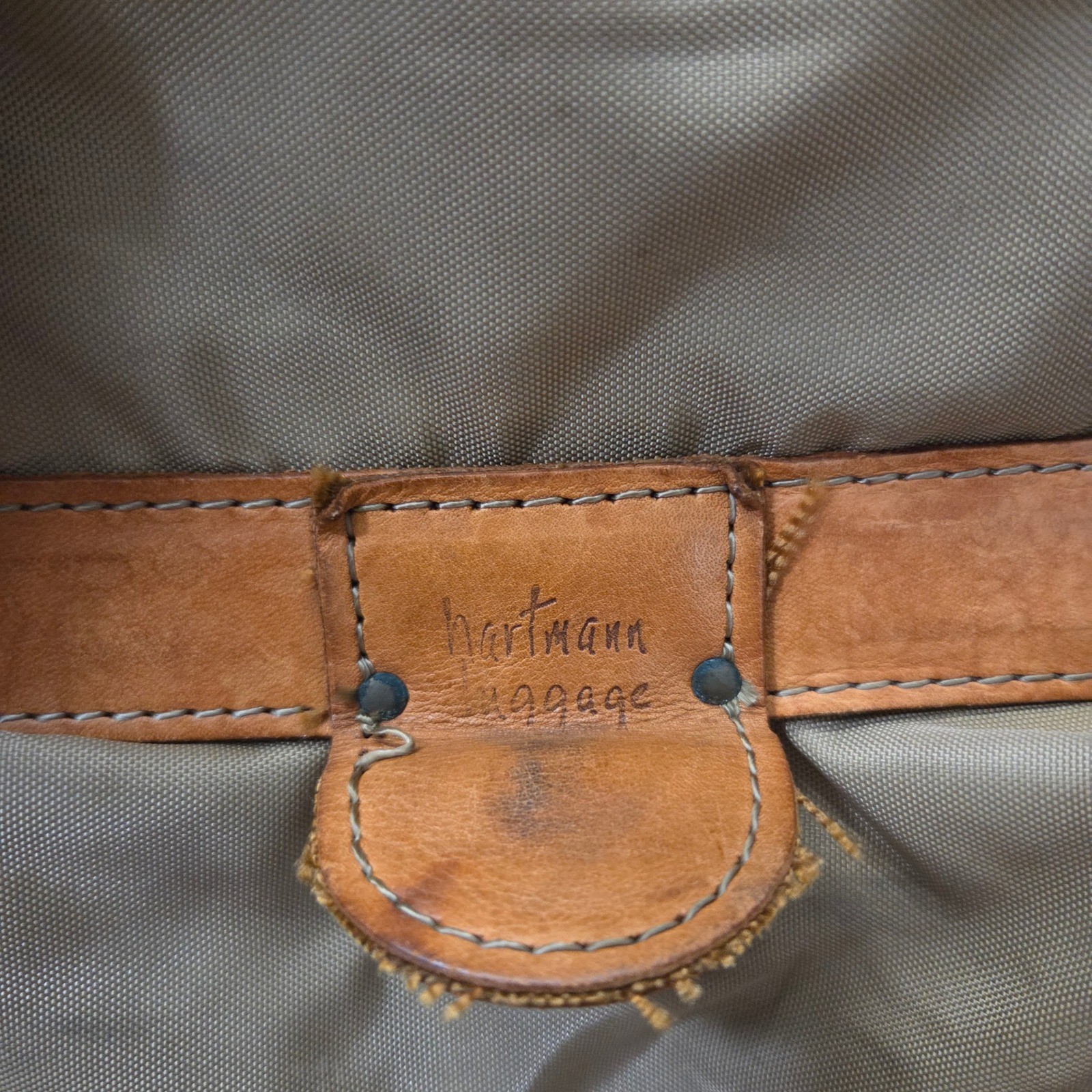 Vintage Hartmann Luggage Canvas Leather Weekender Travel Bag Carry On USA