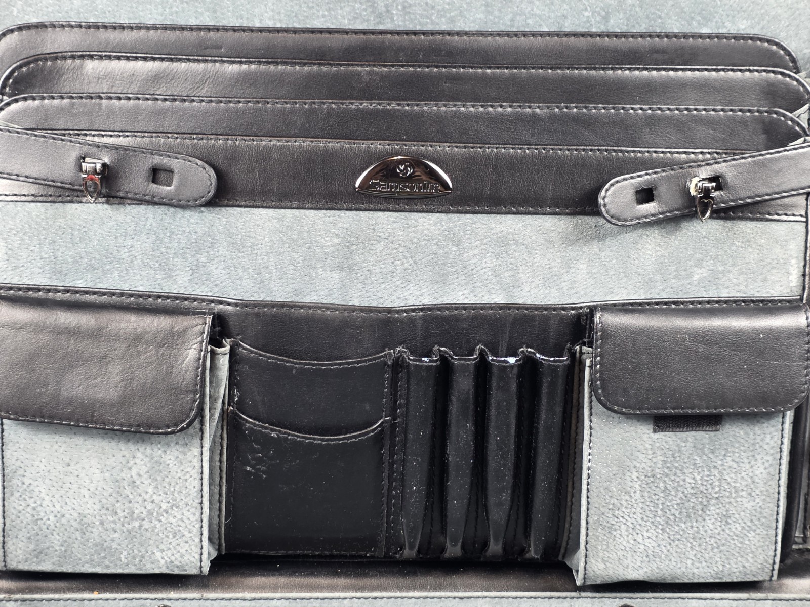Vintage Samsonite Executive Attache Briefcase Organizer Combo Lock 18” Black