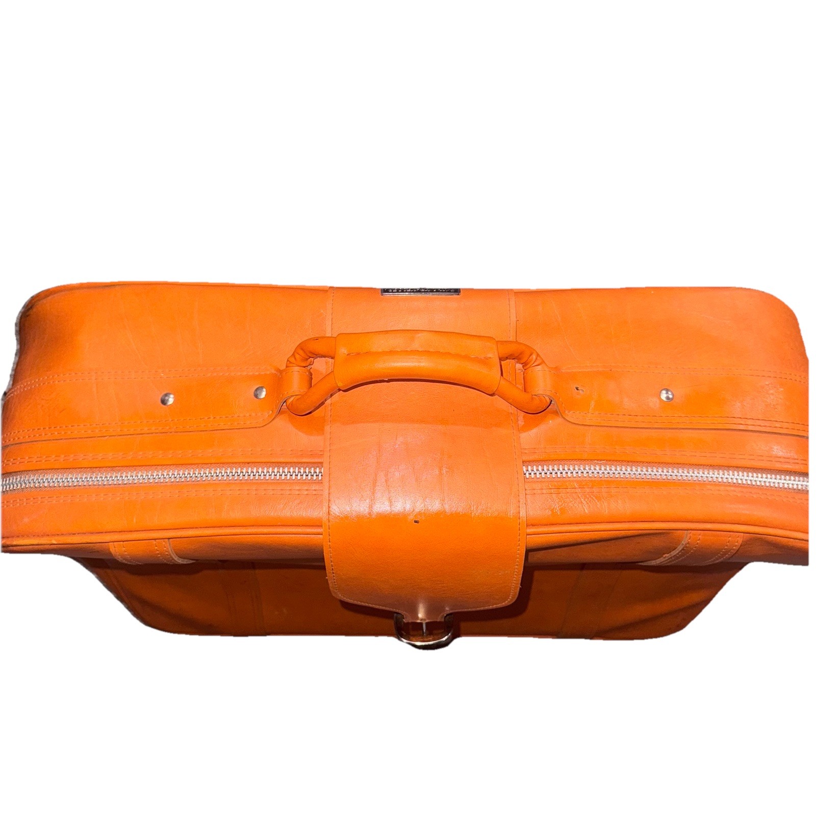 Vintage Royal Traveller Orange 70s Style Suitcase 26”x19”x8”