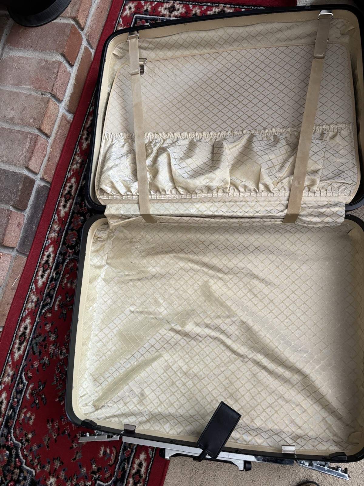 Vintage Samsonite Sentry II Navy Blue Luggage Hard Shell Suitcase 24.5”x19”x8”