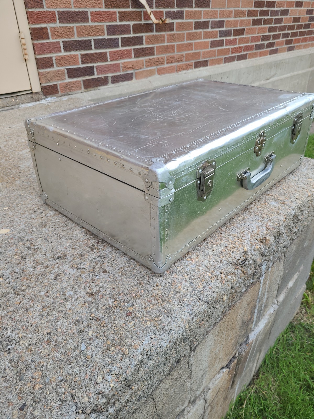 Vintage Mid-Century Seiko Aluminum Suitcase – Industrial Metal Trunk1960s…
