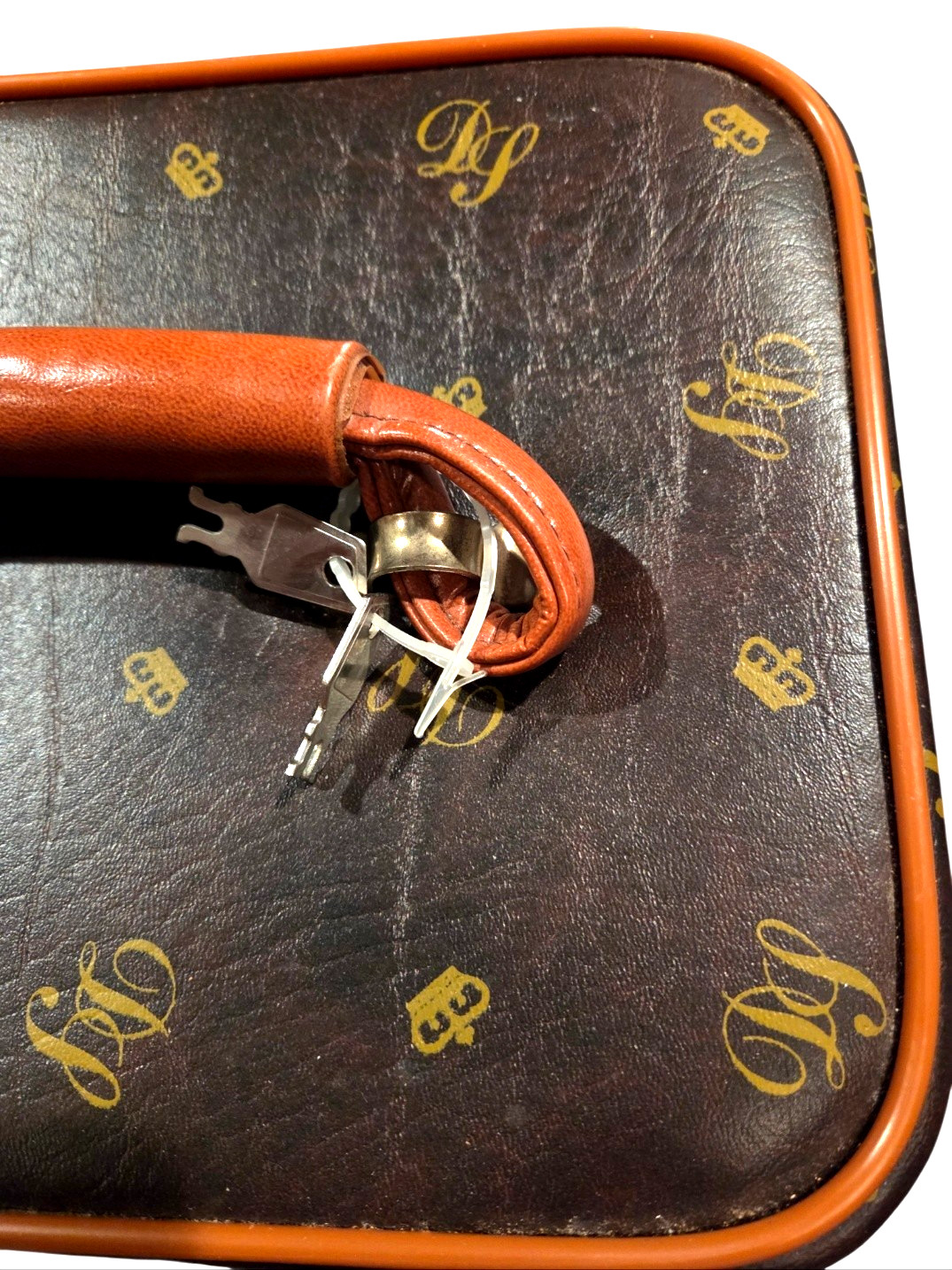 Vintage BERMAS Germany Leather Vanity Train Case