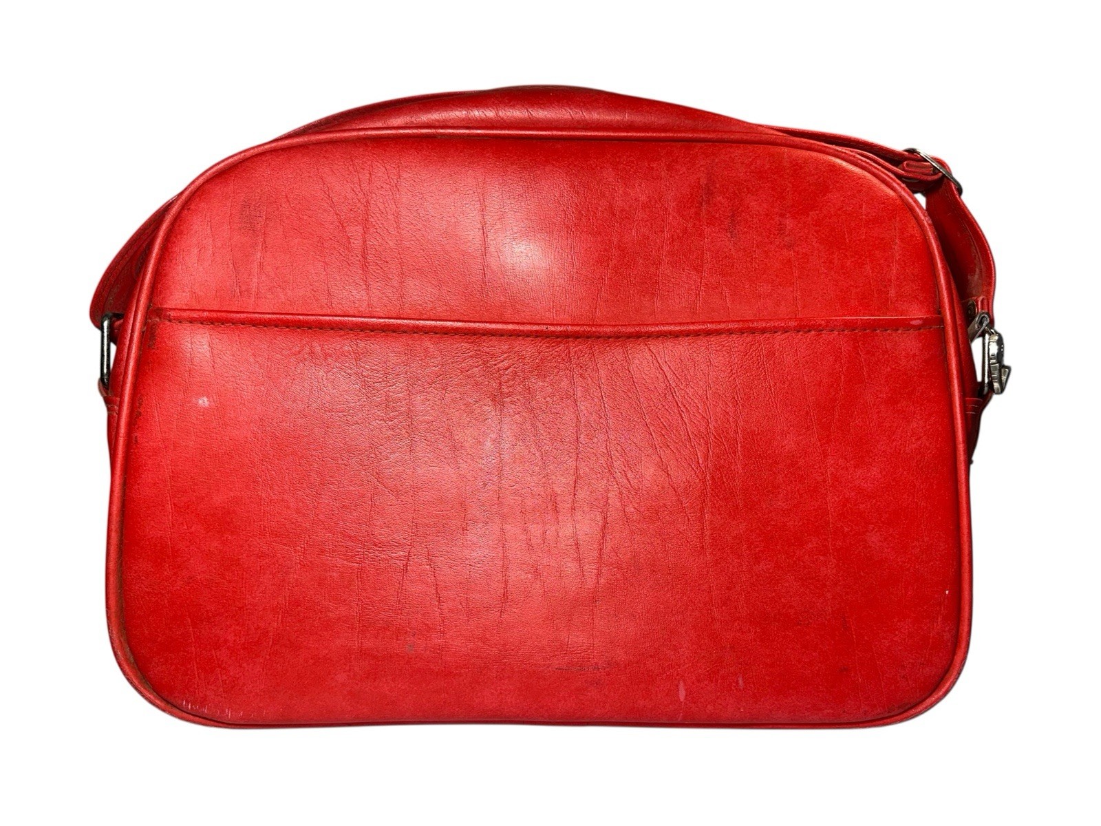 Vintage 1960s Royal Traveller Red Vinyl Overnight Travel Bag