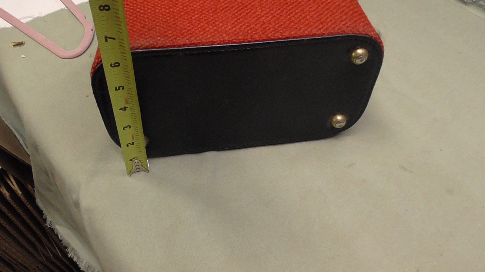 Vintage 60s Red Tweed Train Case Cosmetic Mirror READ Mod Top Handle