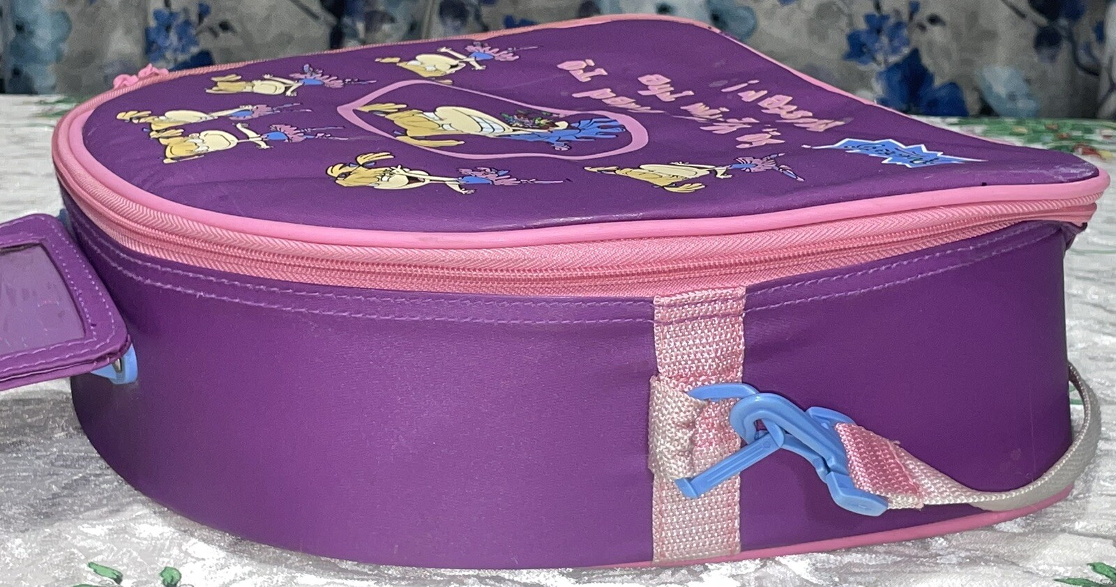 Vintage Rugrats Angelica Purple Suitcase Overnight Bag 1997 Viacom