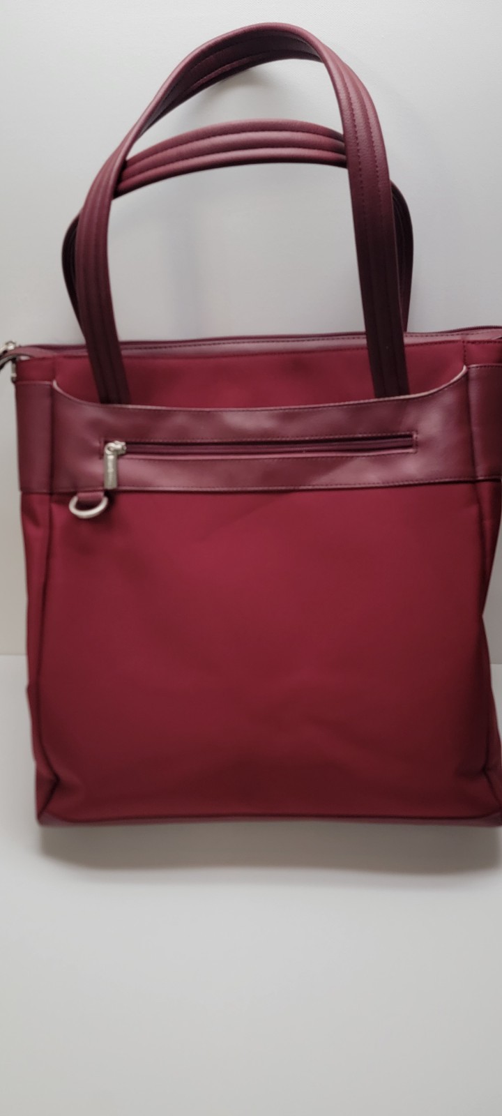 Samsonite Burgundy Red Nylon Tote Bag Shoulder Travel Work Laptop Carry On