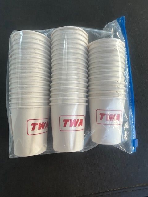 TWA- 44 Unused Coffee Cups w/ Handles-Nice-Buy It Now !!