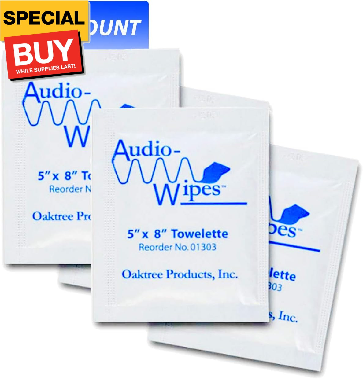 Audiowipes Singles 100 Count New