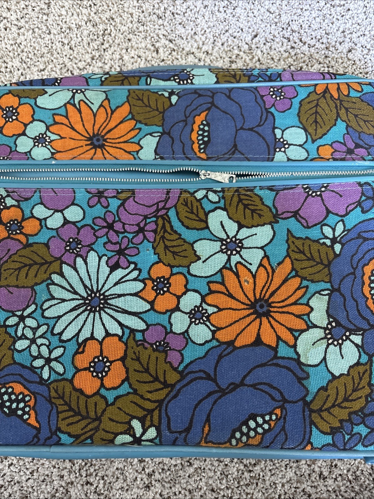 Vintage 70s Retro Suitcase Floral Flowers Flower Power Bantam Travelware