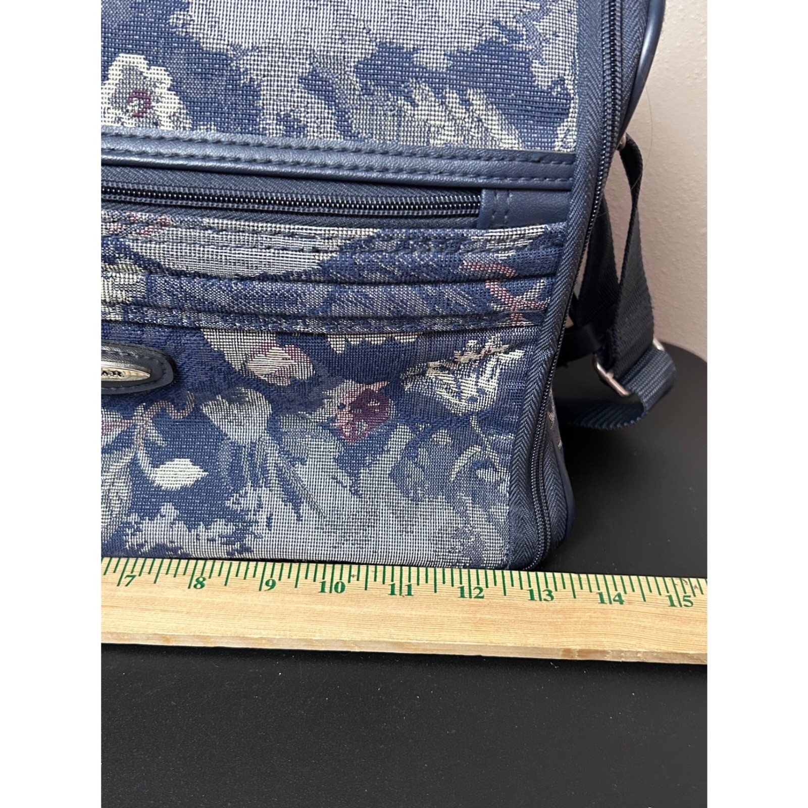 Jaguar Vintage Vanity Bag Travel Case Floral Tapestry Carry On Overnight Luggage