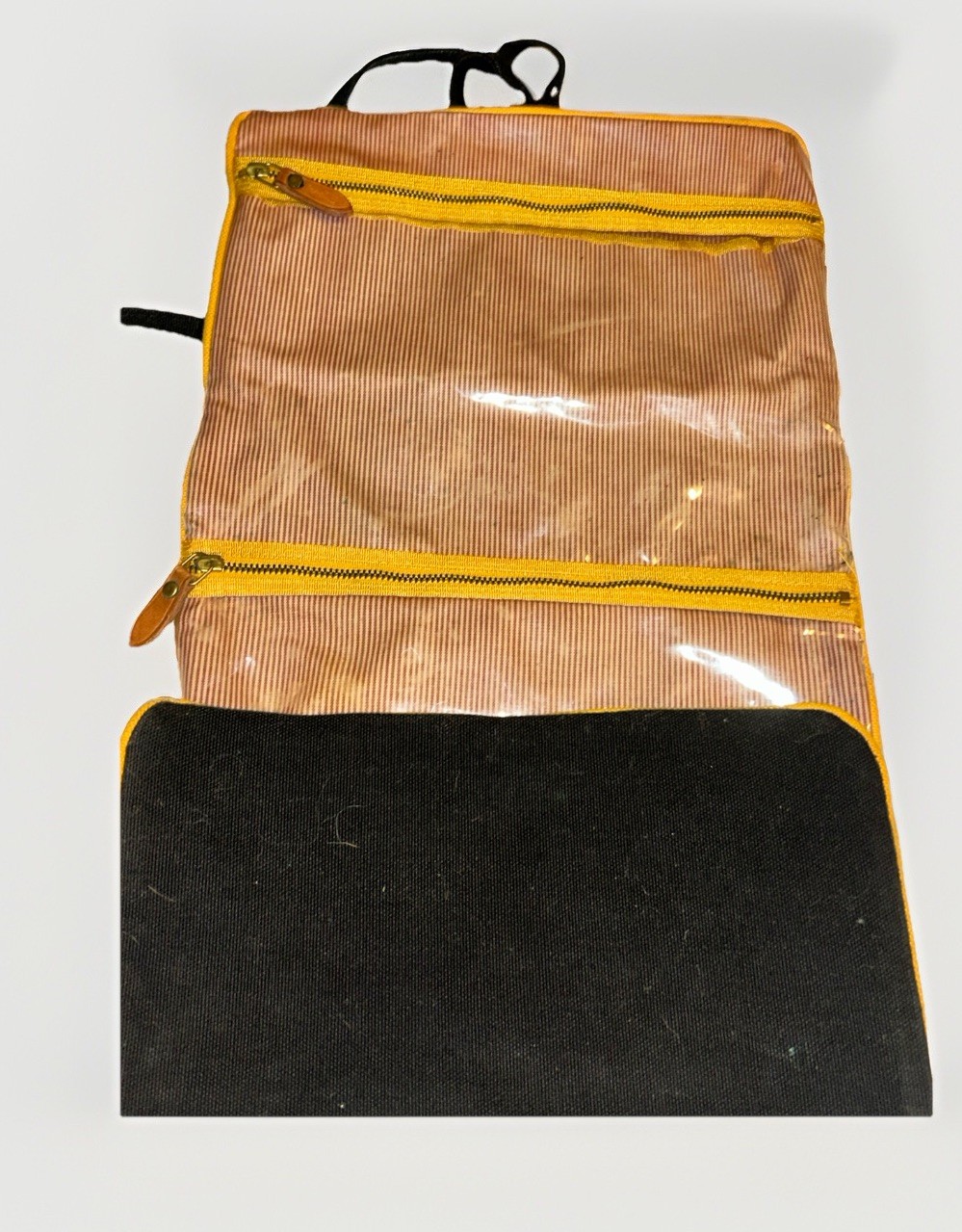 VTG Ralph Lauren Canvas Folding Travel Organizer Jewelry Bag Bullion Wire Crest