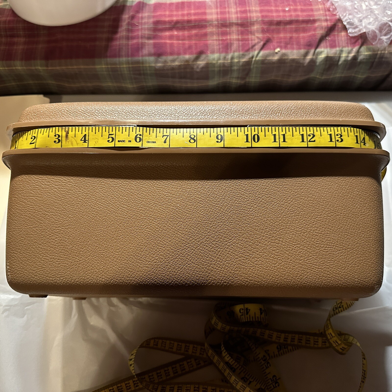 1970s Concord Samsonite hard brown cosmetic carry case,has tray, bag, mirror