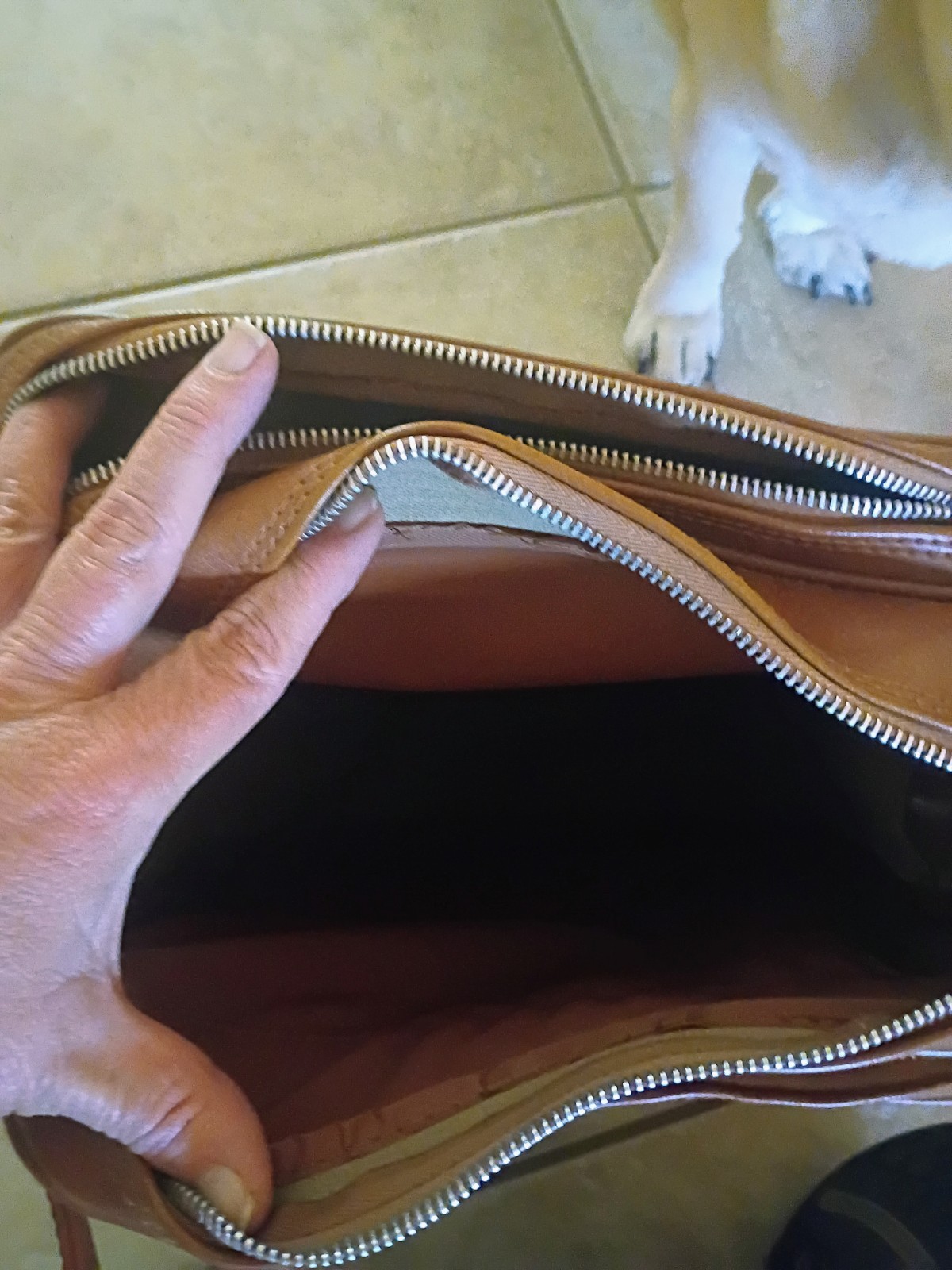 VTG COTC Brown Faux Leather Carry-On Travel Bag, Retro Messenger Shoulder Bag