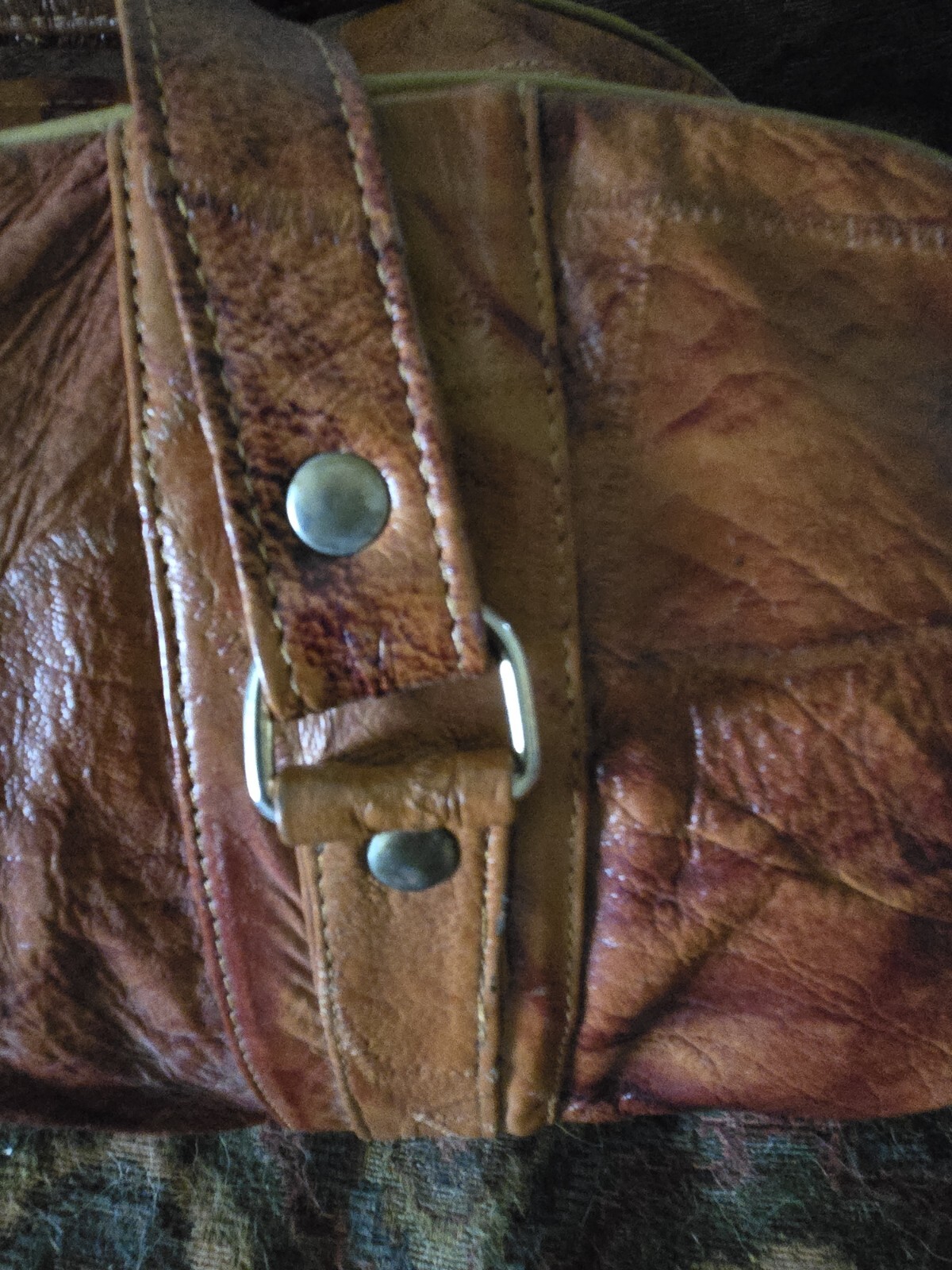 Vintage Leather Duffle Bag Carry-On Zipper Pull Tag LL Sturdy Lightweight Lined