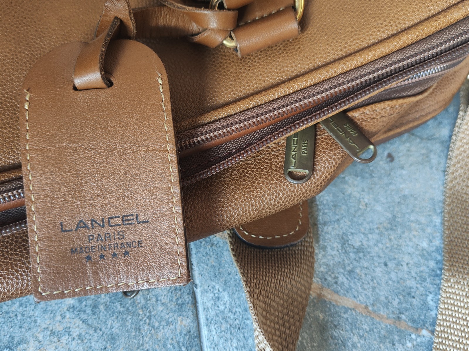 Set of 2 rare vintage Lancel Paris travel bags