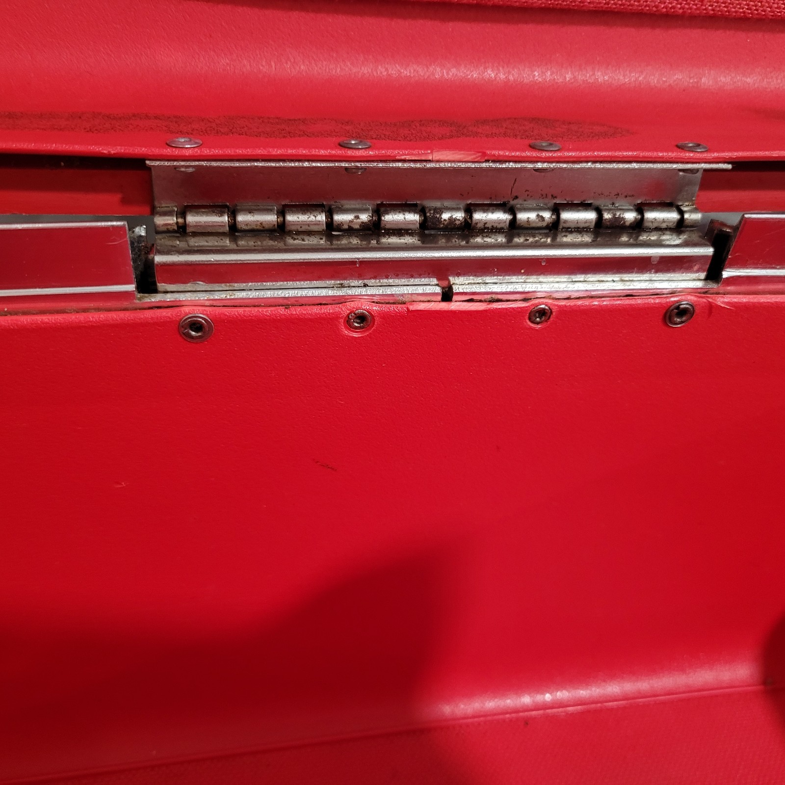 Vintage60s Samsonite Red HardShell Train Suitcase Cosmetic Makeup Travel Classic