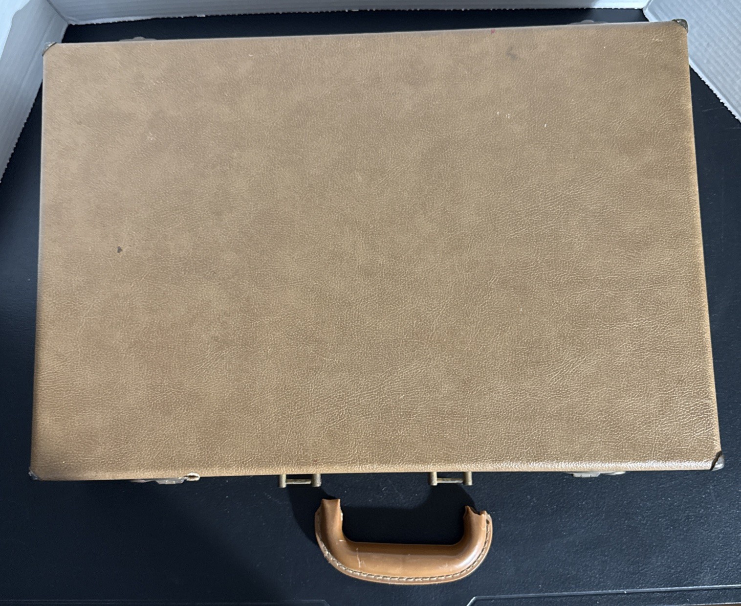 Vintage Attache Case Rigid Box Brief Case 1960’s No Keys