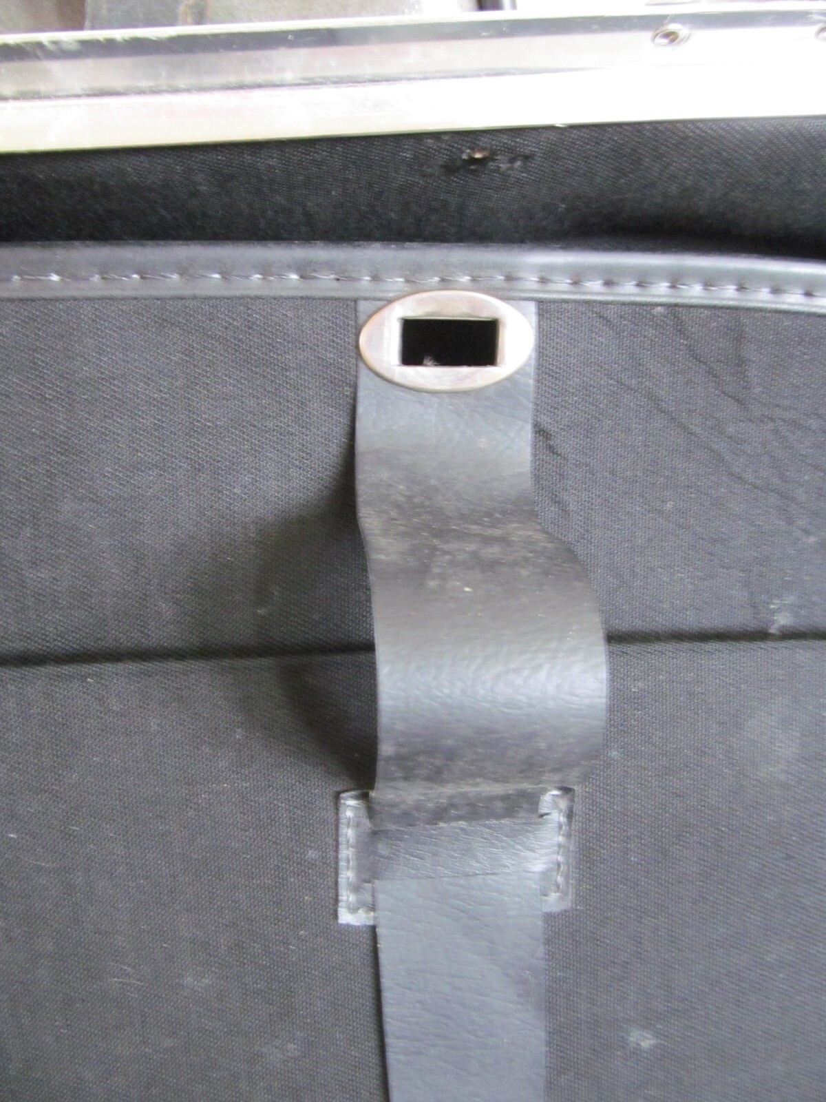 VTG 1960s Feather Lite Deluxe Suitcase Luggage Gray Vinyl Leather Handle