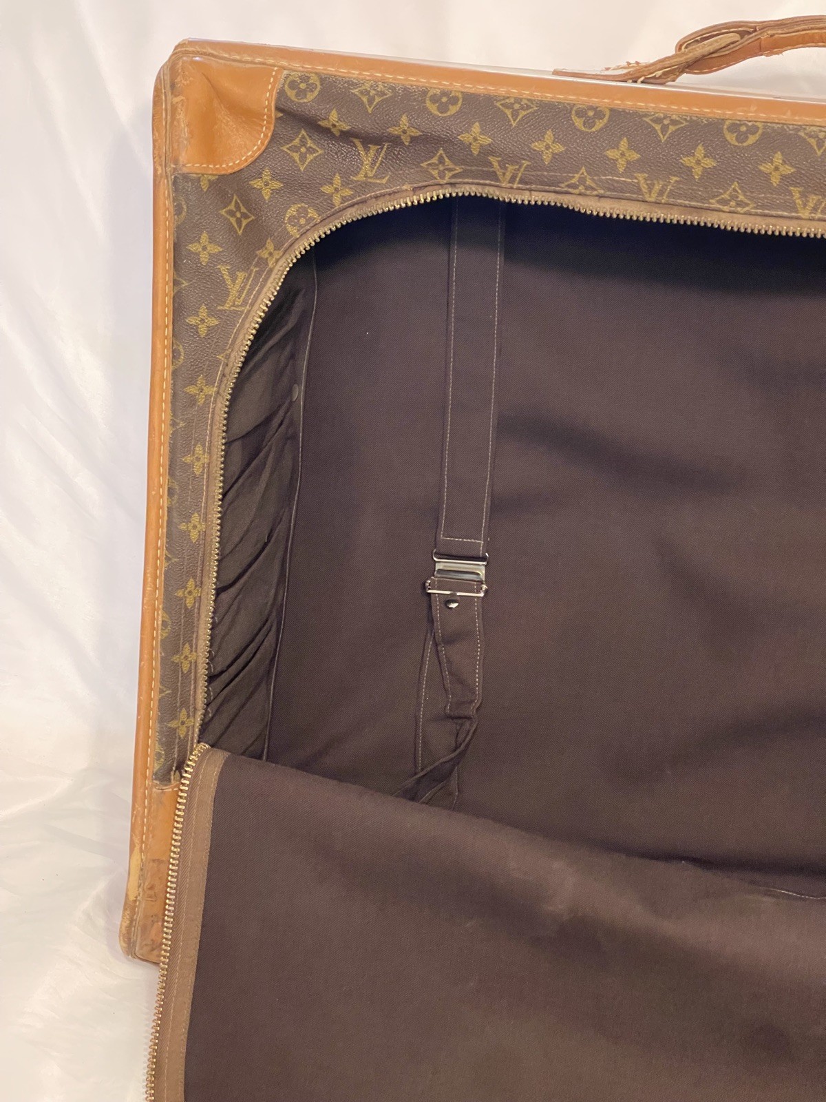 Vintage Louis Vuitton Suitcase French Co Monogram w/ Keys & Lock