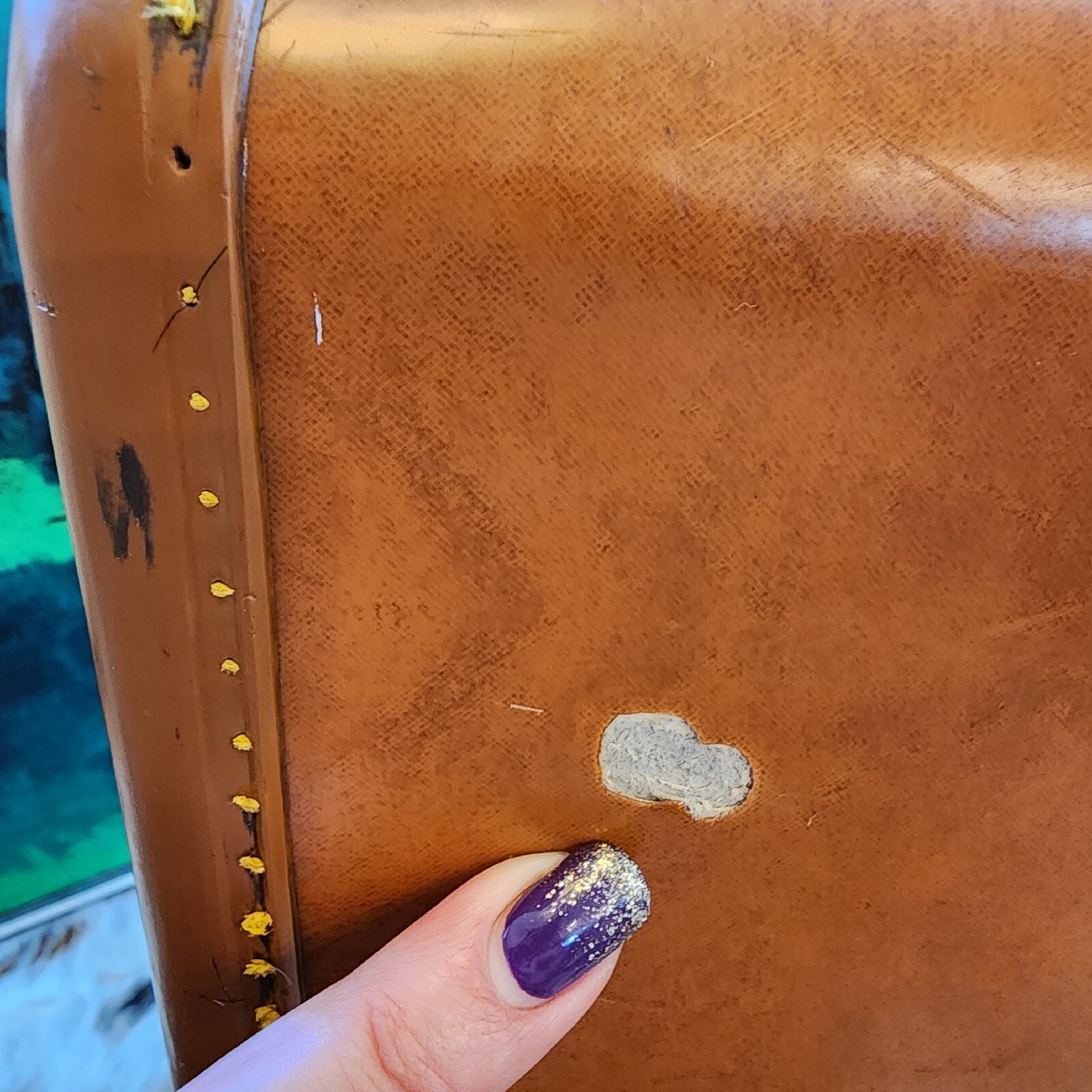 Vintage Samsonite Shwayder Saddle Tan Hardshell Suitcase Denver,CO USA 1940s,50s