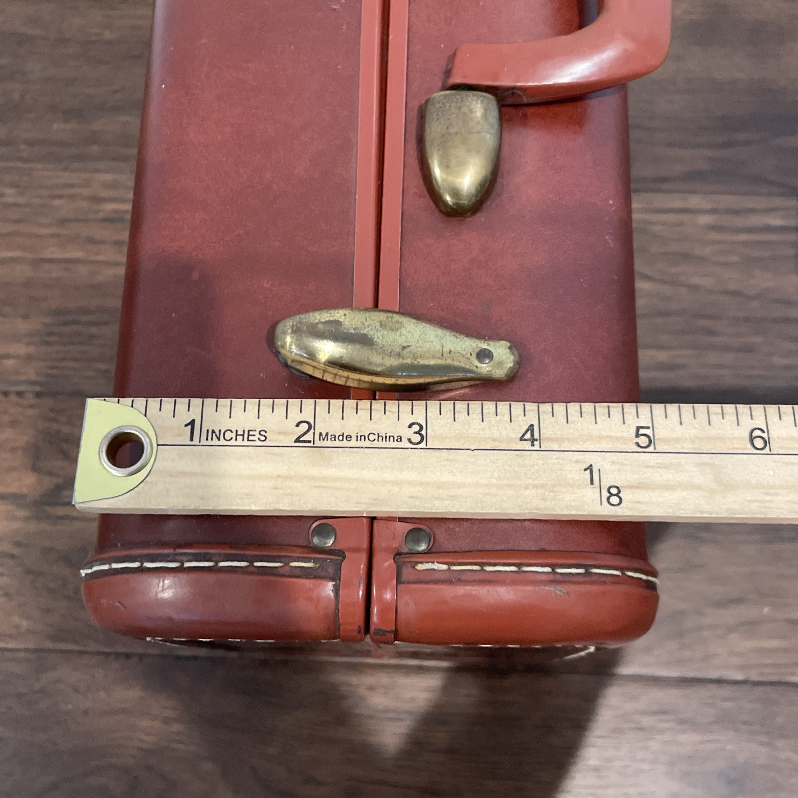 Vintage Samsonite Train Makeup Case Brown Shwayder Bros 1950s Small Suitcase