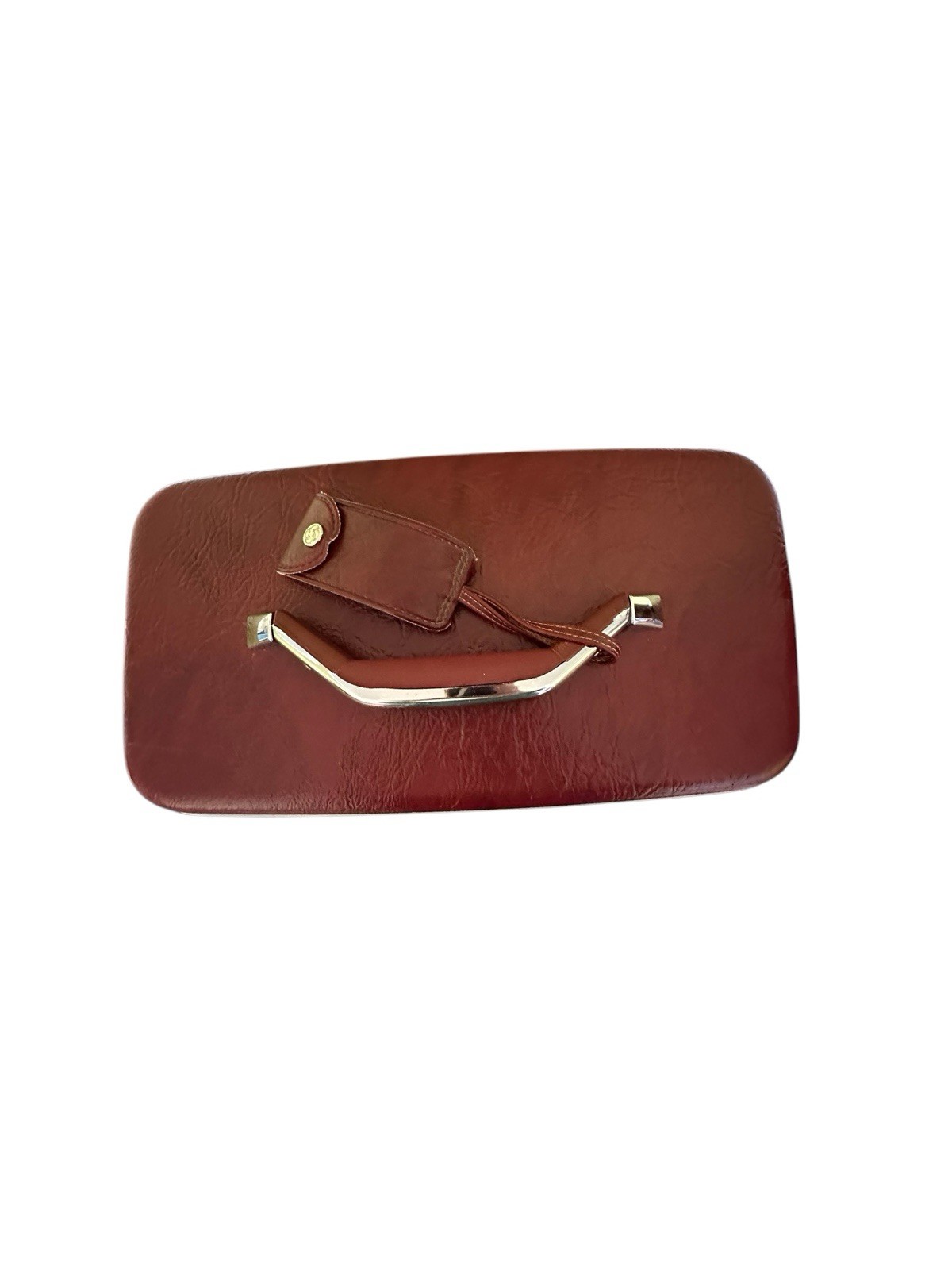 Vtg Samsonite Silhouette II Burgundy Train Case Luggage Mirror Tray Tag No Key