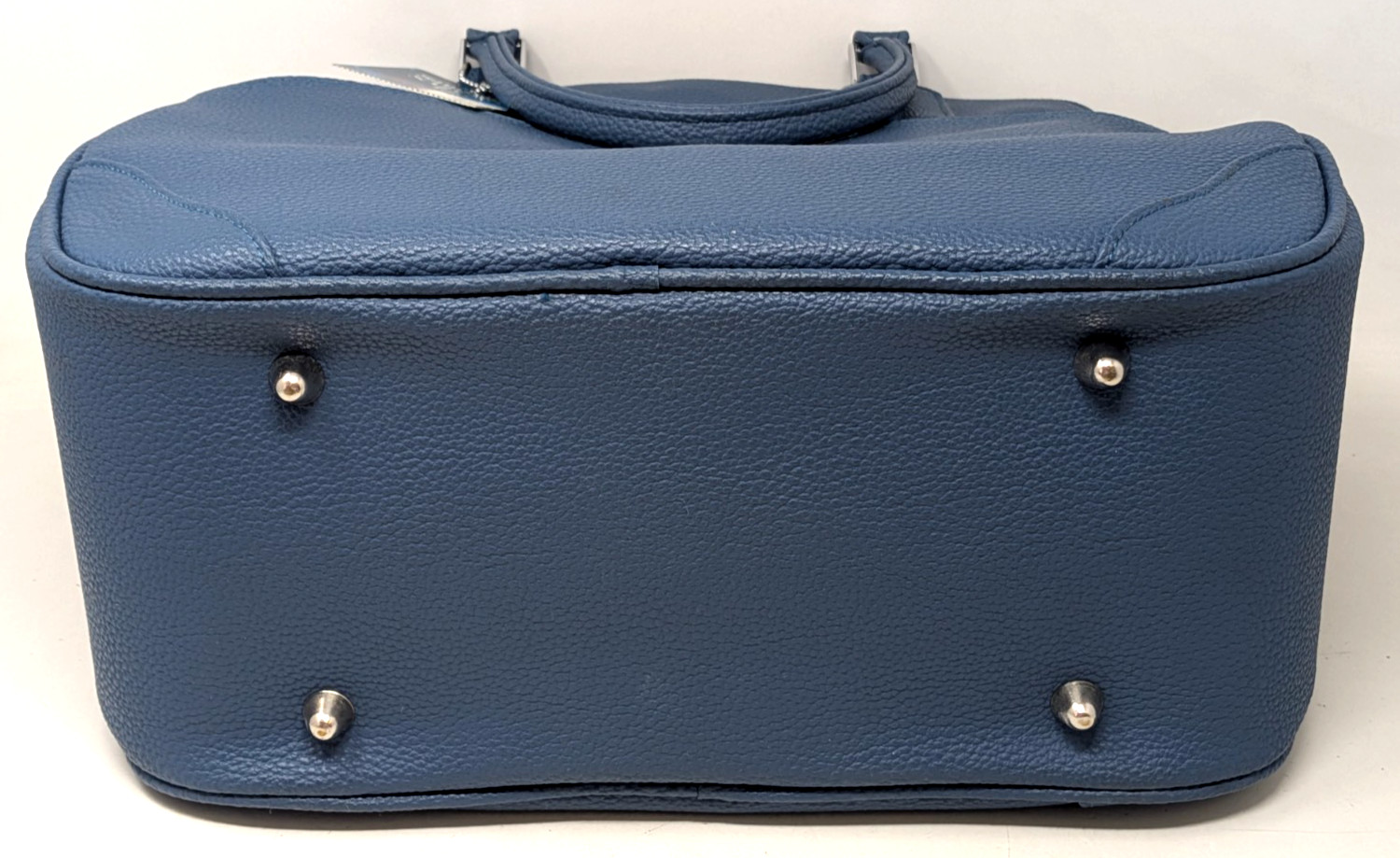 Vintage Samsonite Blue Vinyl Saturn Tote Carry On Travel Luggage Weekender Bag