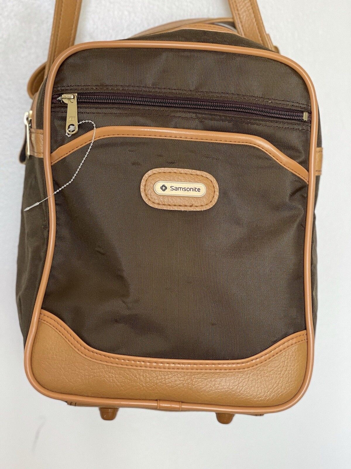 Vintage 80s Samsonite Carry On Bag Retro Messenger Tote Y2K Grandpa-core Travel