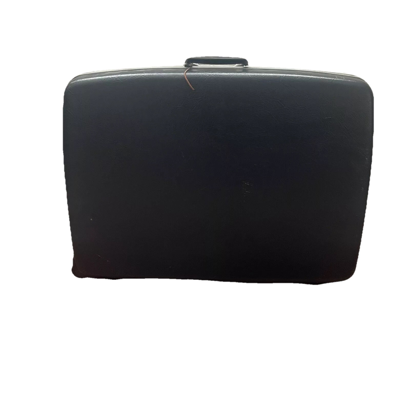 Vintage Samsonite Sentry II Hard Shell Luggage Bag With Key Navy Blue