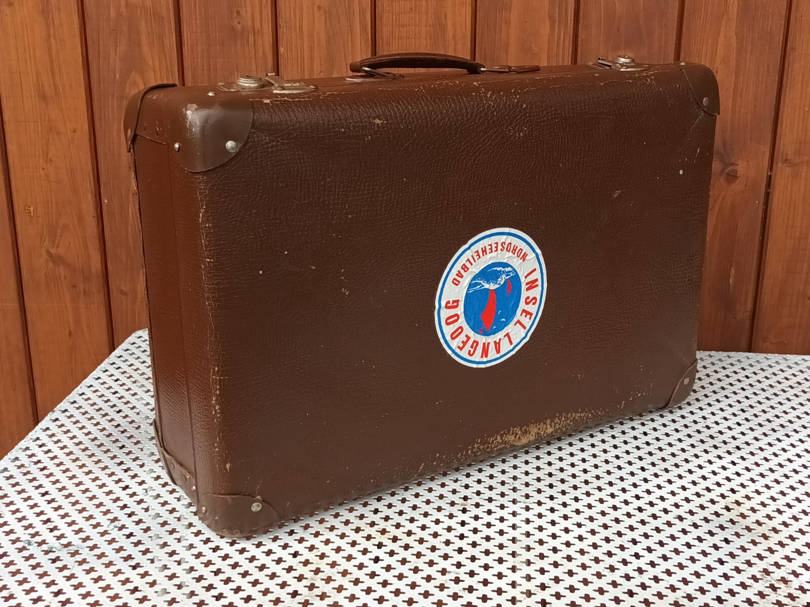 Vintage Suitcase Travel 50s Retro Weekender Volcano Fever Mid Century 60s 8