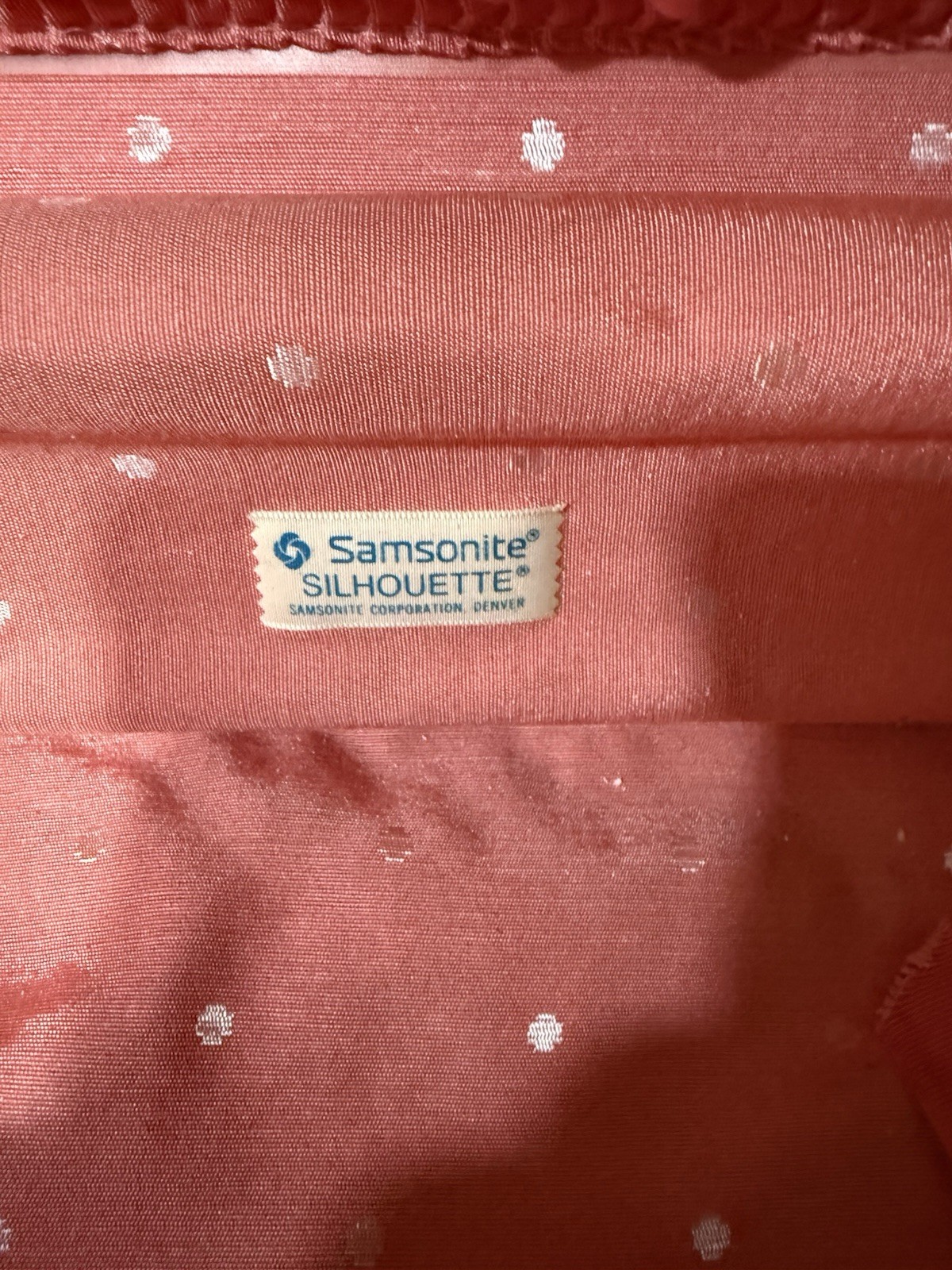 Samsonite Silhouette Vintage 1960s Red Hard Vinyl Suitcase Compartments w/key