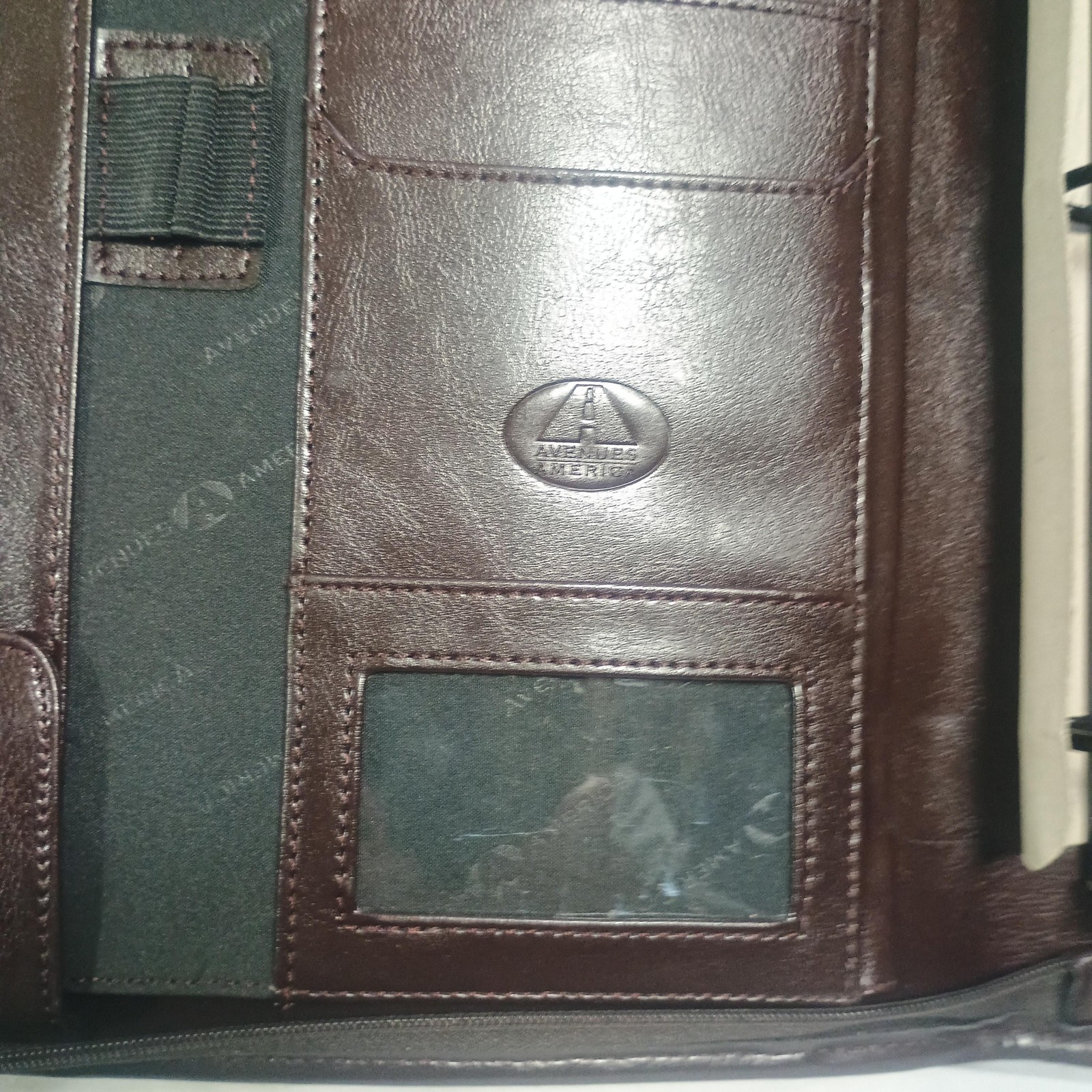Vtg Avenues America Leather Portfolio Bag Brown Attache Case Document Binder EUC