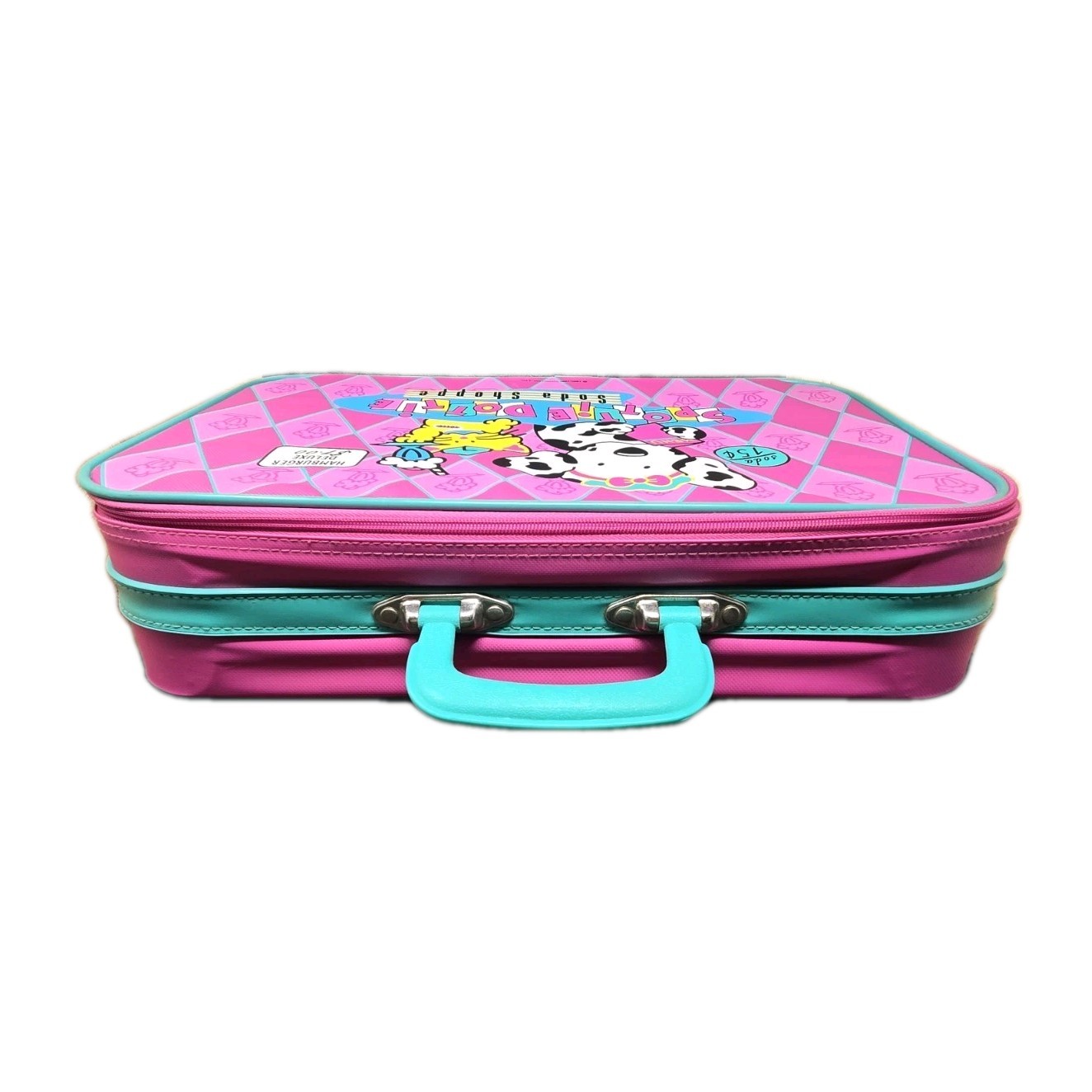 VTG 1996 Spottie Dottie Sassy SANRIO Pink Soda Shoppe Luggage Suitcase Carryon