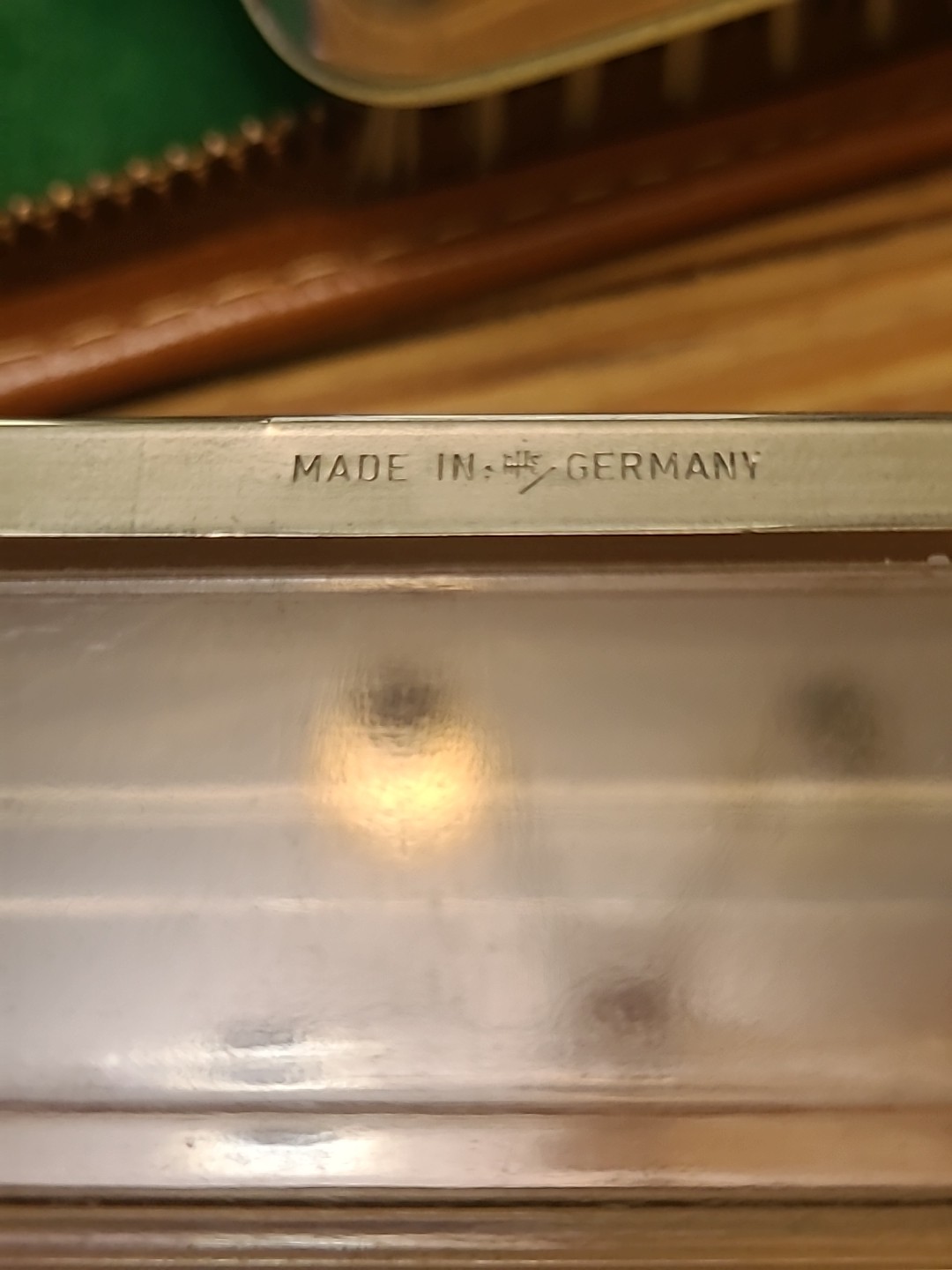 Vintage German/ USA Leather Case Travel Toiletry 11 Piece Top Grain Cowhide, Exc