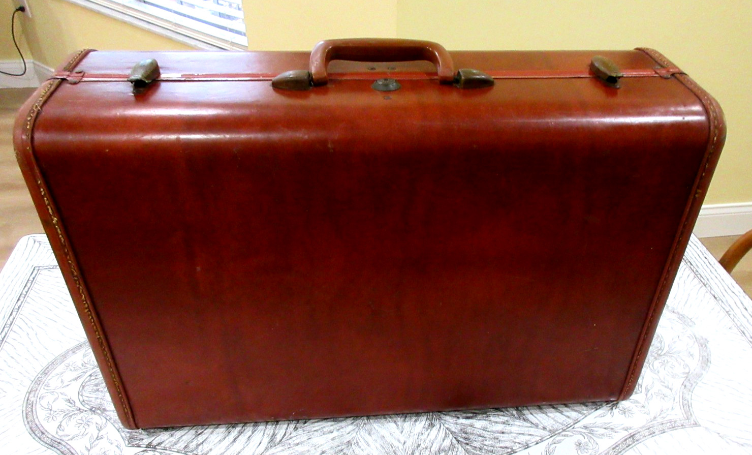 Vintage 40s/50s Samsonite WARDROBE Travel Train Suitcase 4921 Brown