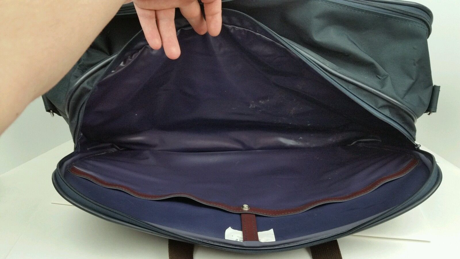 Vintage Samsonite Sidekicks 2 Business Attache Nylon Carry On Bag Leather Trim