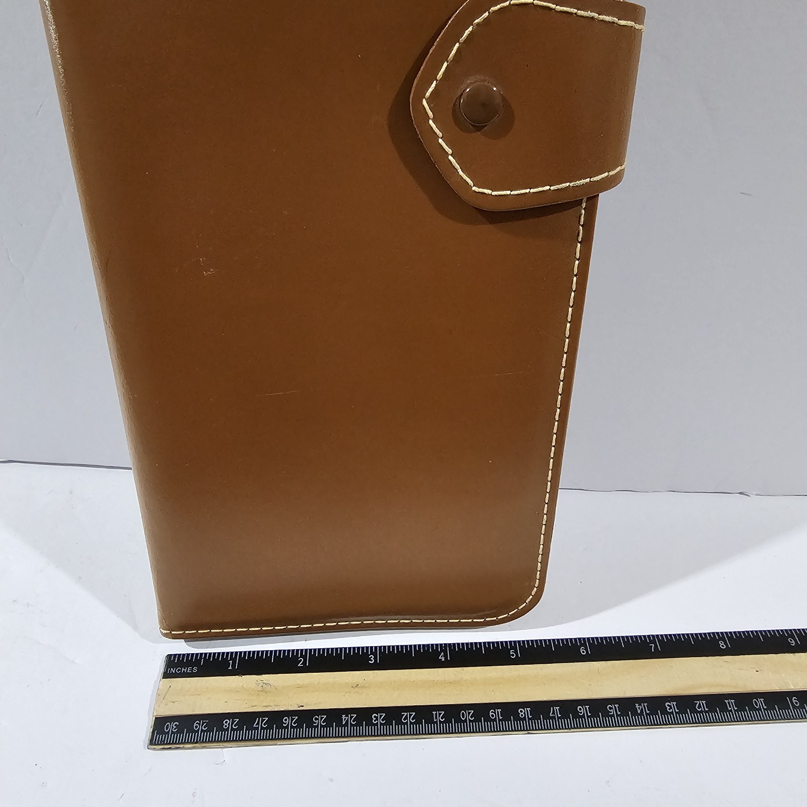 Vintage- Tie Travel Storage Case Hanging Hook Organizer Necktie- COWHIDE