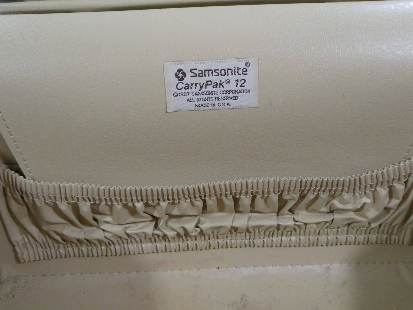 Vintage Samsonite CarryPac 12 Hard Shell Train Case Makeup Bag Luggage Blue 1987