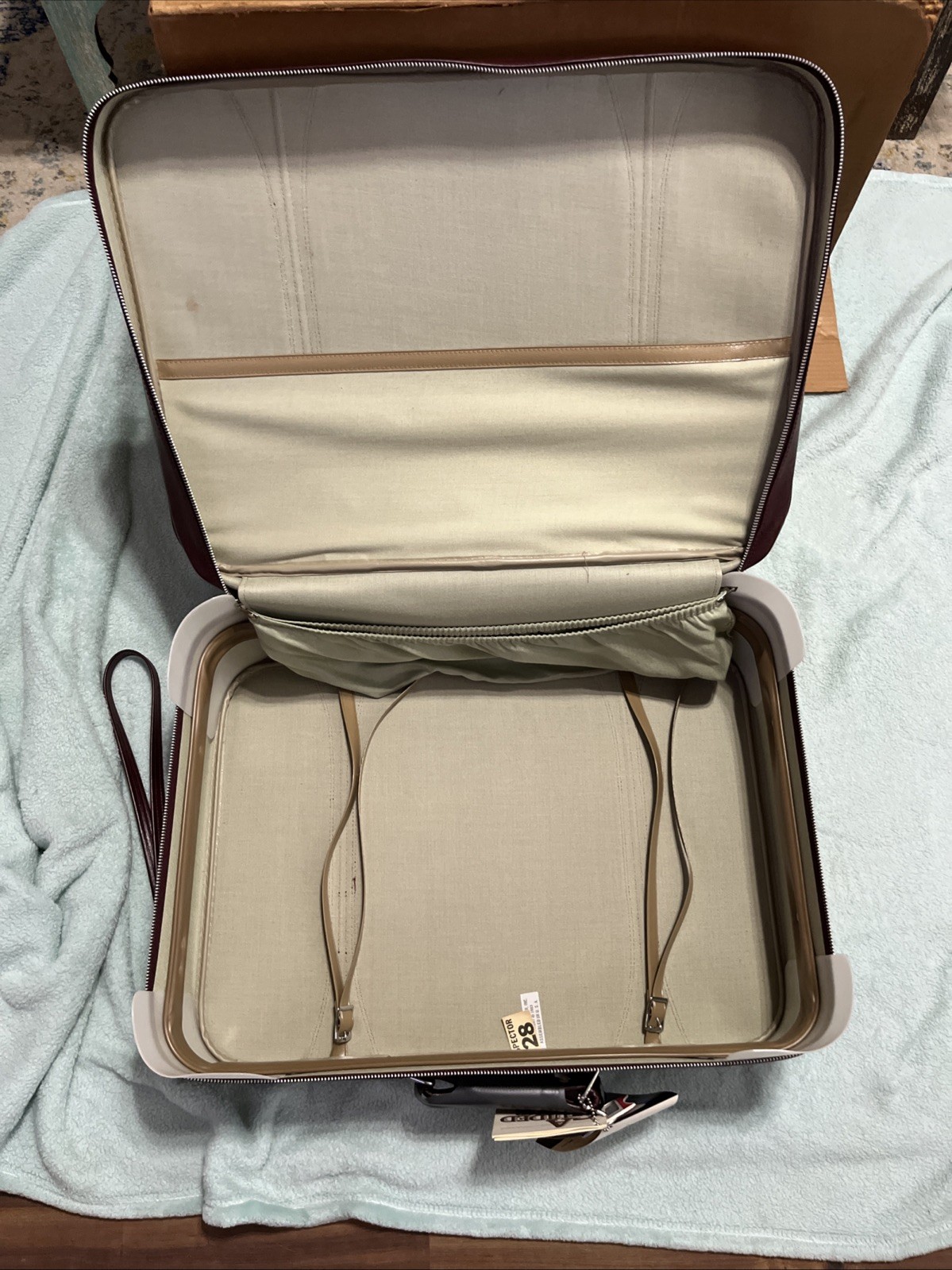 Vintage NOS American Tourister Escort Suitcase, Burgundy Color Made In USA
