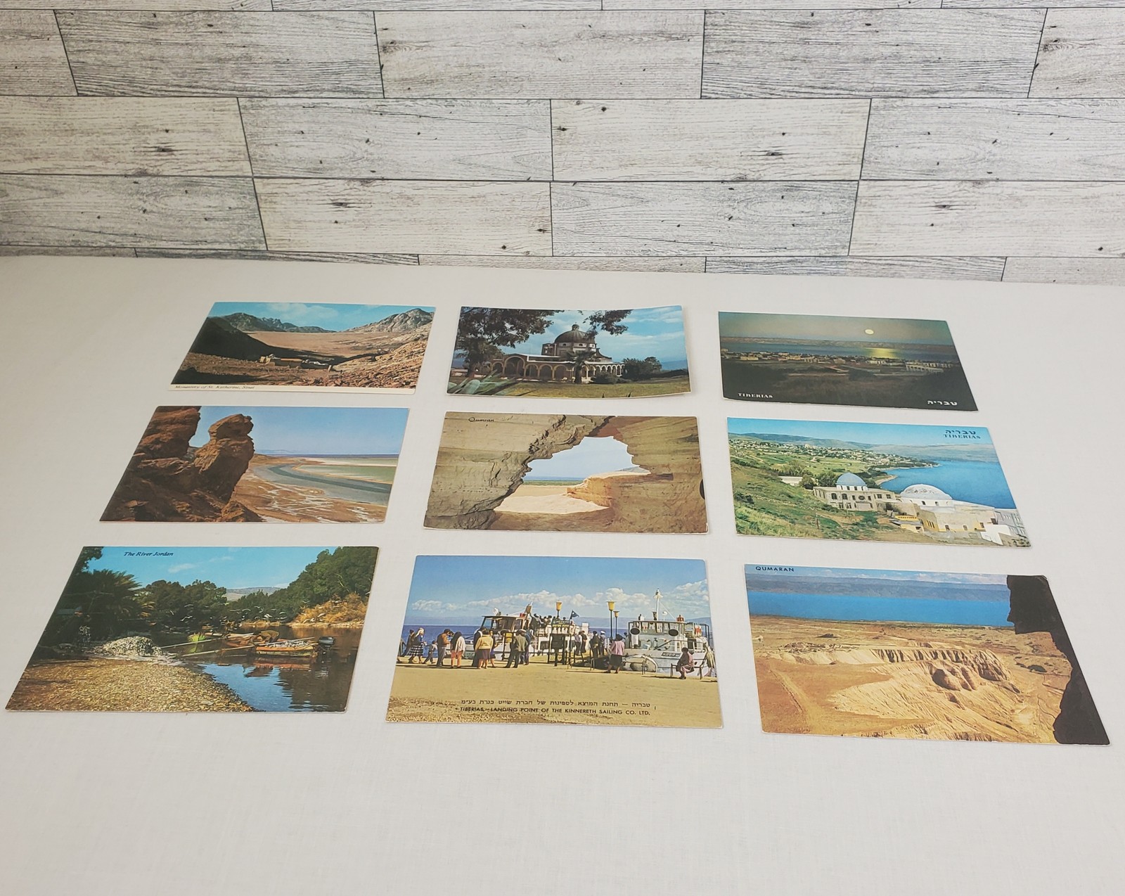 Vintage Israel Holy Land Postcards Lot Qumran Tiberias Dead Sea Sinai 1960s 1970