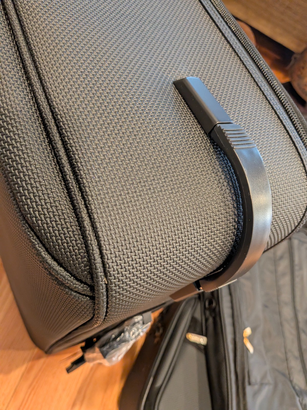 Rare Vintage Yves Saint Laurent Black tweed suede trim luggage suitcase set of 4