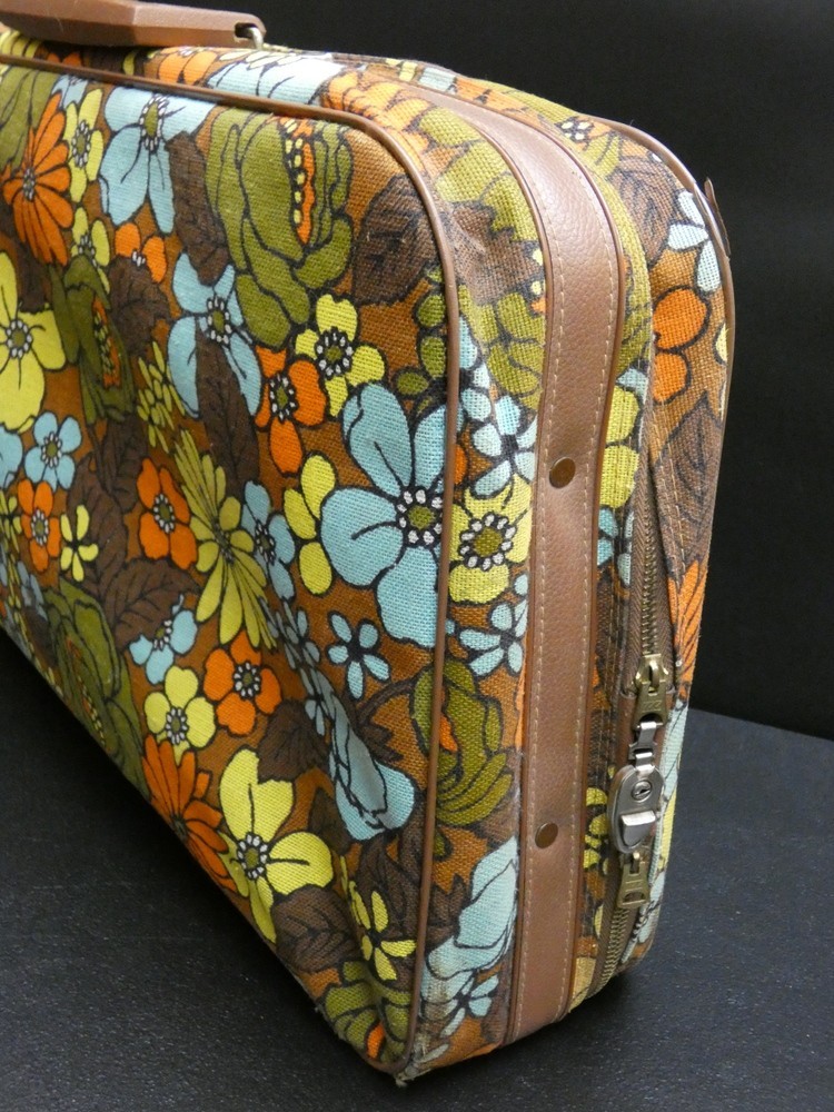 Vintage Floral Boho Flower Power Suitcase Travel Bag Japan