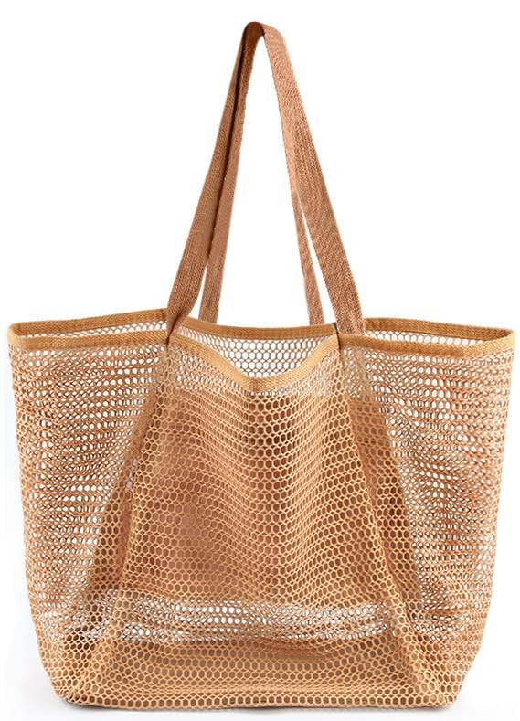 Hohom Beach Bags For Women Summer Travel Mesh Tote Bag Large Inner Pocket