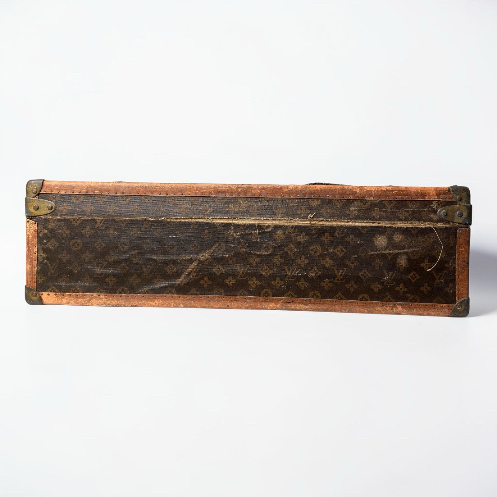 Antique Louis Vuitton Monogram Travel Trunk Suitcase W Insert Circa 1930s