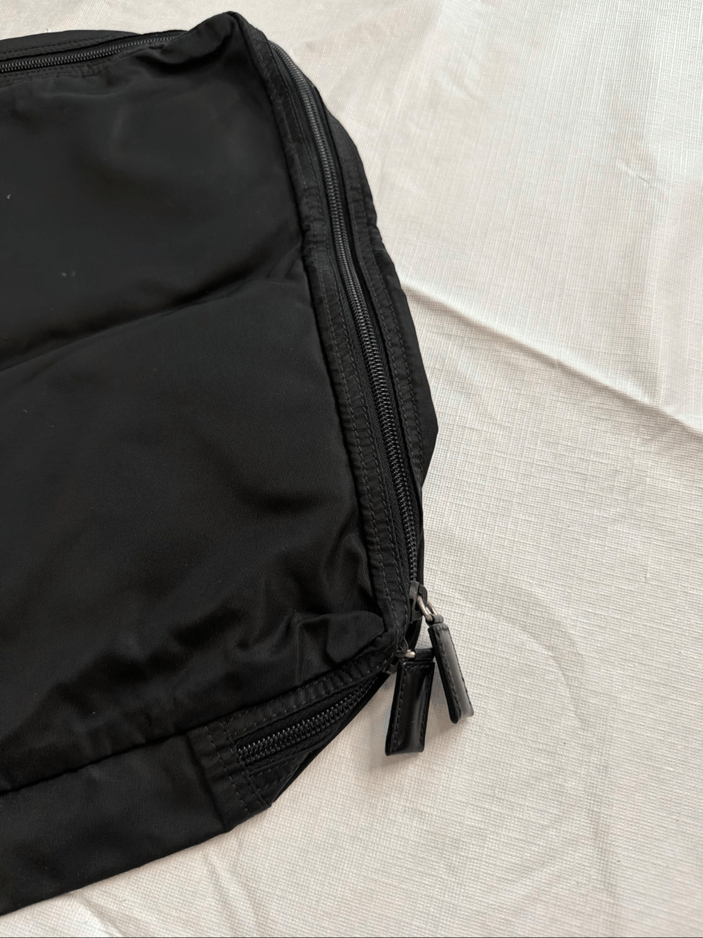 Prada Black Nylon Garment Bag Travel Suit Carrier Foldable Made In Italy