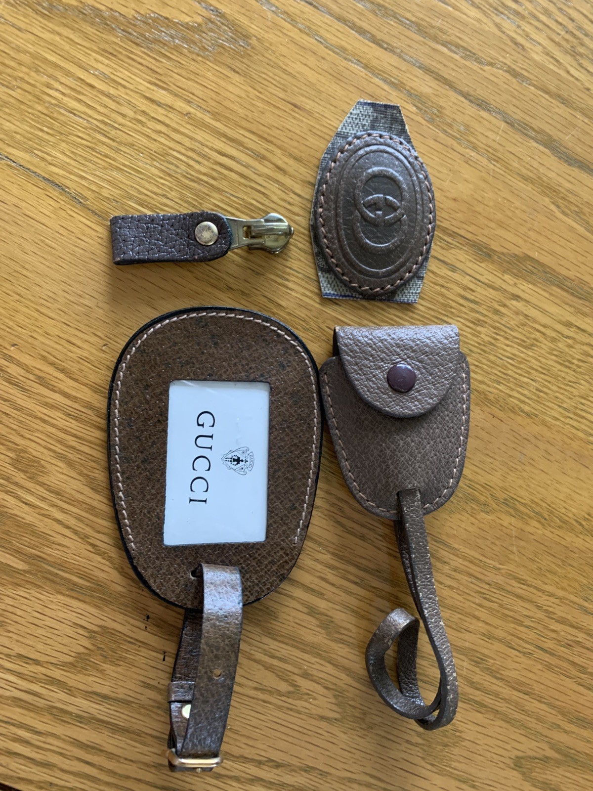 Authentic Gucci Logo Sign From Luggage repair kit replacement tag lock slider