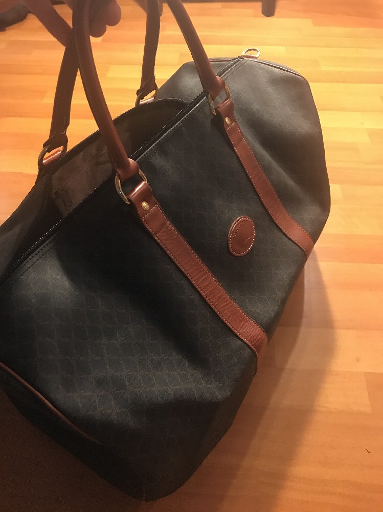Vintage Longchamp Luggage Set Of 3 Duffel Carry on Suit Traveler Vtg